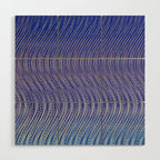 Electric Indigo Wave Symphony Wood Wall Art Gallery Image 1