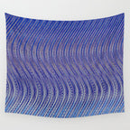 Electric Indigo Wave Symphony Wall Tapestry Gallery Image 4