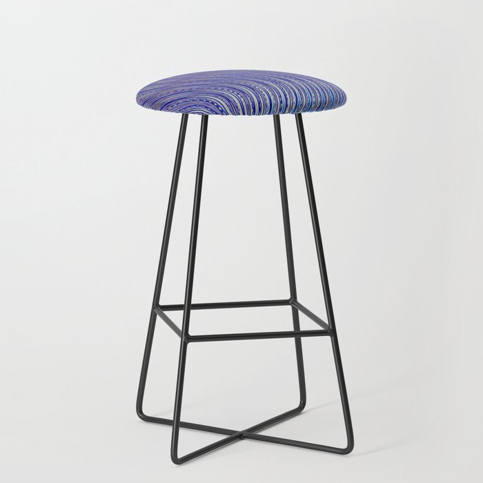 Electric Indigo Wave Symphony Stool Gallery Image 1
