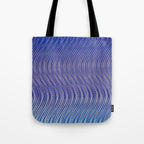 Electric Indigo Wave Symphony Tote Bag Gallery Image 1