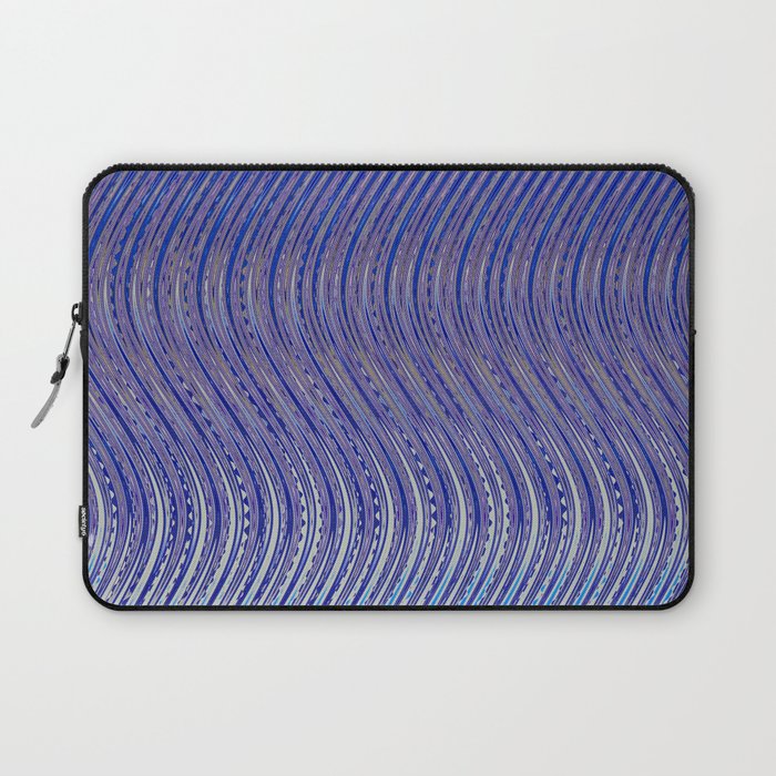 Electric Indigo Wave Symphony Laptop Sleeve