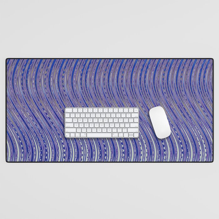 Electric Indigo Wave Symphony Desk Mat Gallery Image 1