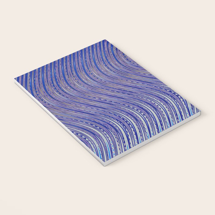 Electric Indigo Wave Symphony Notebook Gallery Image 3