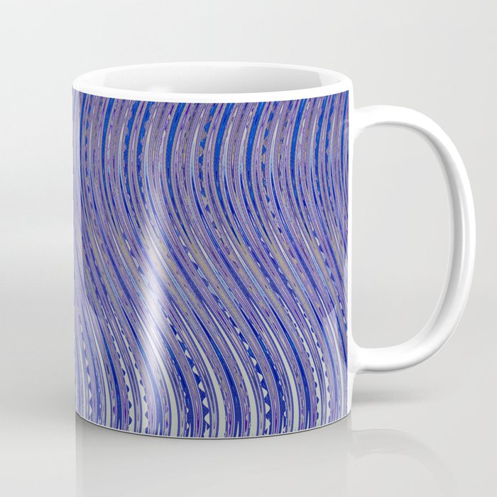 Electric Indigo Wave Symphony Coffee Mug Gallery Image 1