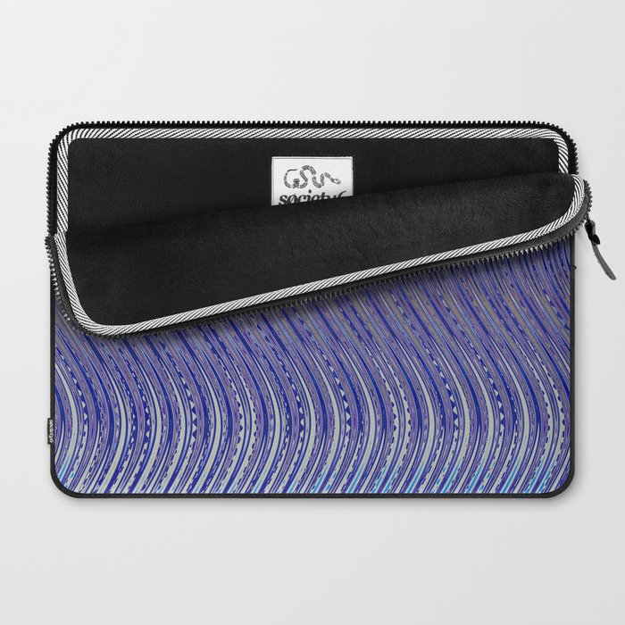 Electric Indigo Wave Symphony Laptop Sleeve Gallery Image 2