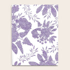 Elegant Lavender Purple White Glitter Floral Notebook Gallery Image 4