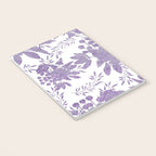Elegant Lavender Purple White Glitter Floral Notebook Gallery Image 3