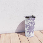 Elegant Lavender Purple White Glitter Floral Travel Mug Gallery Image 4