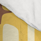 Retro Mid Century Modern Abstract Pattern 577 Yellow Brown Comforter Gallery Image 4