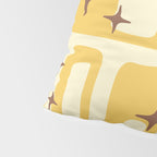 Retro Mid Century Modern Abstract Pattern 577 Yellow Brown Pillow Sham Gallery Image 4