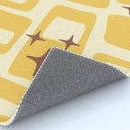 Retro Mid Century Modern Abstract Pattern 577 Yellow Brown Rug Gallery Image 4