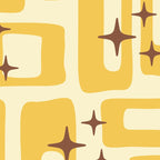 Retro Mid Century Modern Abstract Pattern 577 Yellow Brown Coffee Mug Gallery Image 2