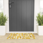 Retro Mid Century Modern Abstract Pattern 577 Yellow Brown Welcome Mat Gallery Image 3