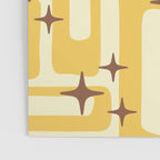 Retro Mid Century Modern Abstract Pattern 577 Yellow Brown Poster Gallery Image 3