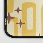 Retro Mid Century Modern Abstract Pattern 577 Yellow Brown Laptop Sleeve Gallery Image 3