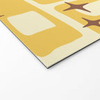 Retro Mid Century Modern Abstract Pattern 577 Yellow Brown Welcome Mat Gallery Image 2