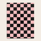Pink and Black Checkered Checkerboard Check Pattern Notebook Gallery Image 4