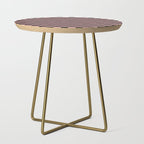 Pink and Black Checkered Checkerboard Check Pattern Side Table Gallery Image 1