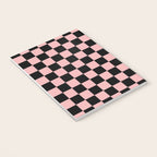 Pink and Black Checkered Checkerboard Check Pattern Notebook Gallery Image 3