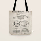 Classic Car Patent - American Car Art - Antique Tote Bag Gallery Image 1