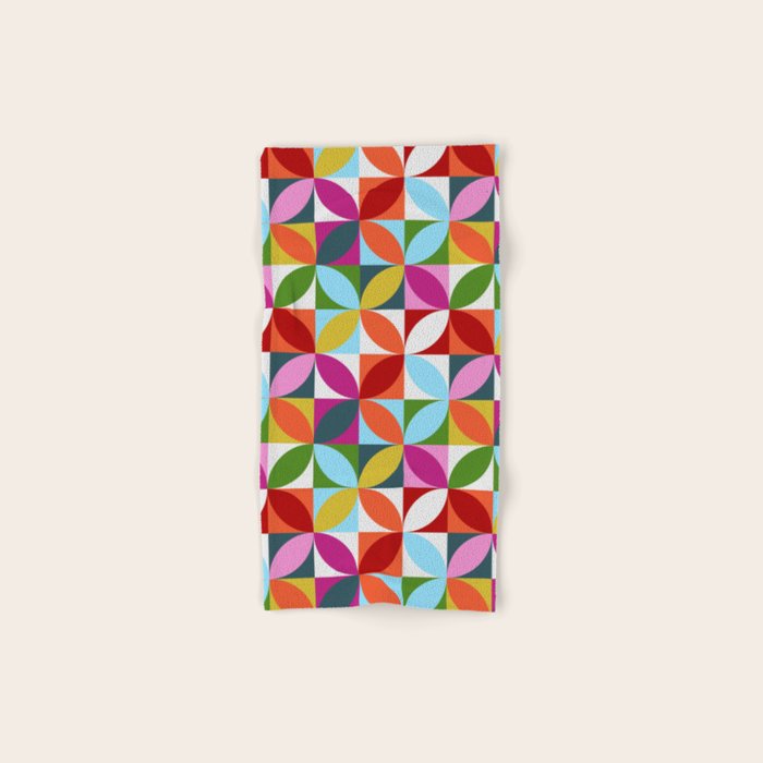 Colorful Retro Pattern Bath Towel Gallery Image 1
