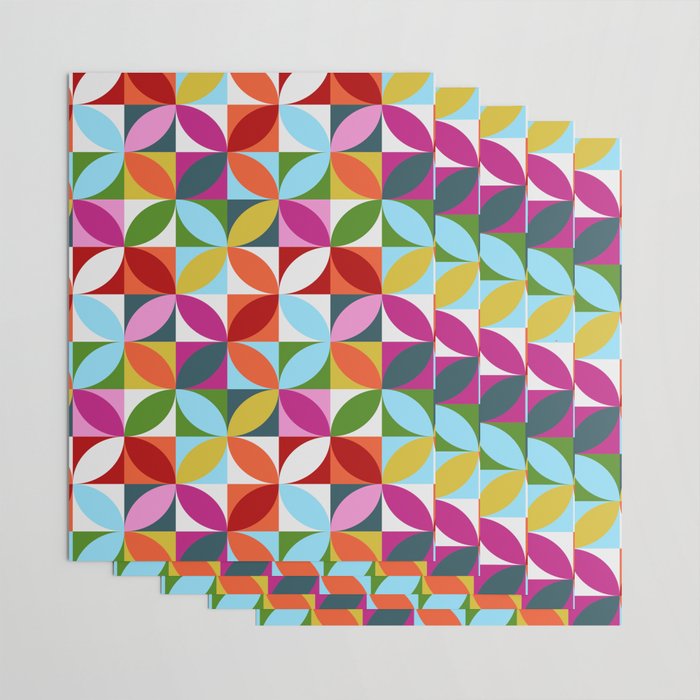 Colorful Retro Pattern Wrapping Paper Gallery Image 3