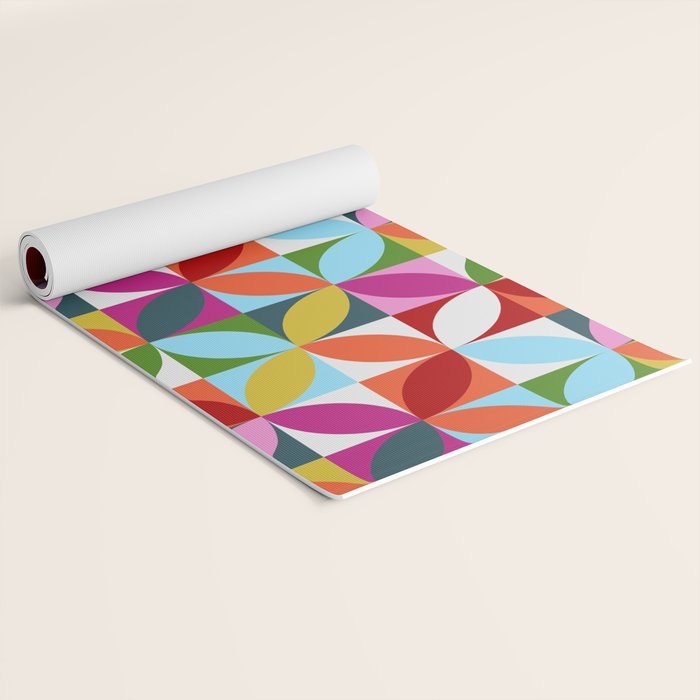 Colorful Retro Pattern Yoga Mat Gallery Image 2