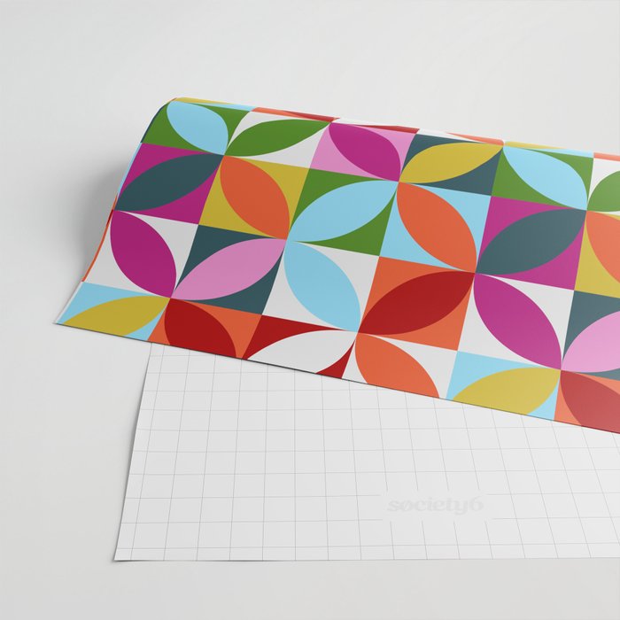Colorful Retro Pattern Wrapping Paper Gallery Image 2