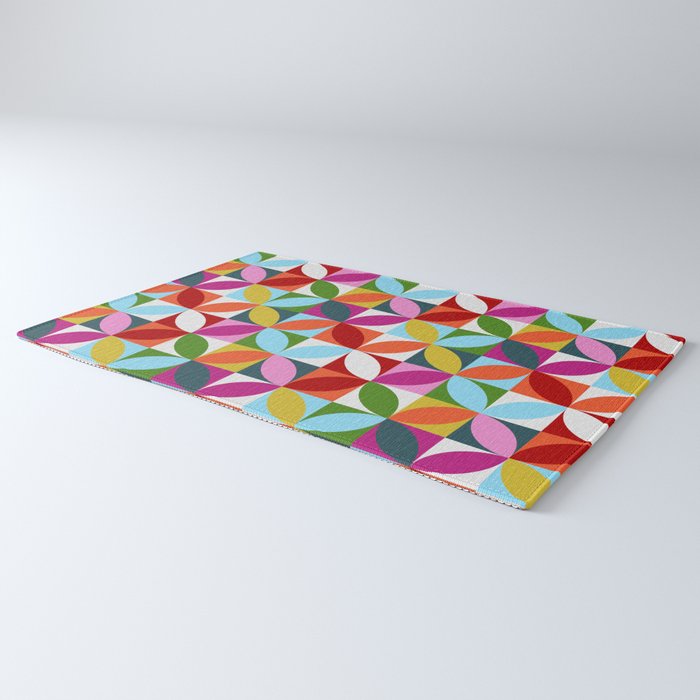Colorful Retro Pattern Rug Gallery Image 3