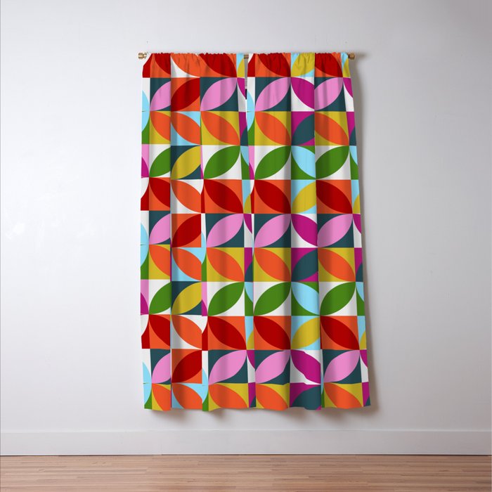 Colorful Retro Pattern Window Curtain Gallery Image 3