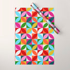 Colorful Retro Pattern Wrapping Paper Gallery Image 1
