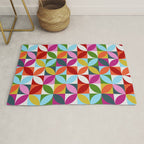 Colorful Retro Pattern Rug Gallery Image 1