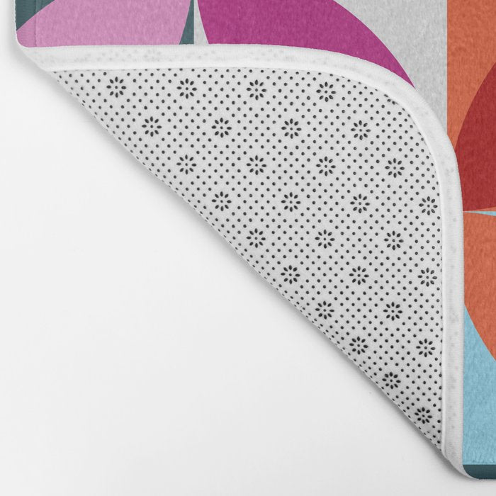 Colorful Retro Pattern Bath Mat Gallery Image 2