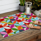 Colorful Retro Pattern Outdoor Rug Gallery Image 2