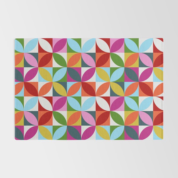 Colorful Retro Pattern Rug Gallery Image 2