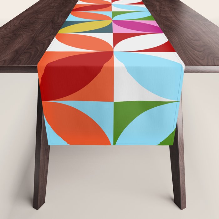 Colorful Retro Pattern Table Runner Gallery Image 1