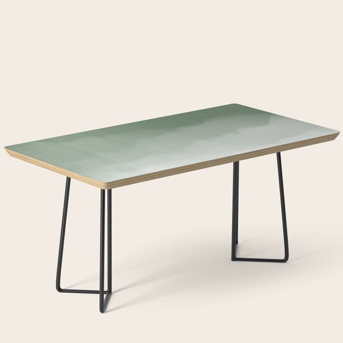 Sage Green Watercolor Ombre (sage green/white) Coffee Table Gallery Image 1
