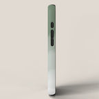 Sage Green Watercolor Ombre (sage green/white) iPhone Case Gallery Image 2