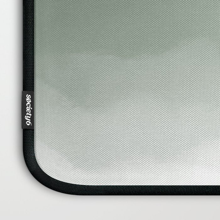 Sage Green Watercolor Ombre (sage green/white) Laptop Sleeve Gallery Image 3