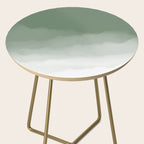 Sage Green Watercolor Ombre (sage green/white) Side Table Gallery Image 2