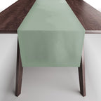 Sage Green Watercolor Ombre (sage green/white) Table Runner Gallery Image 1
