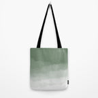 Sage Green Watercolor Ombre (sage green/white) Tote Bag Gallery Image 2