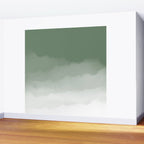 Sage Green Watercolor Ombre (sage green/white) Wall Mural Gallery Image 2