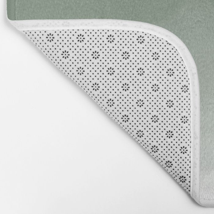Sage Green Watercolor Ombre (sage green/white) Bath Mat Gallery Image 2