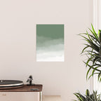 Sage Green Watercolor Ombre (sage green/white) Poster Gallery Image 2