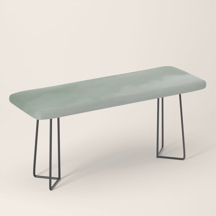 Sage Green Watercolor Ombre (sage green/white) Bench Gallery Image 1
