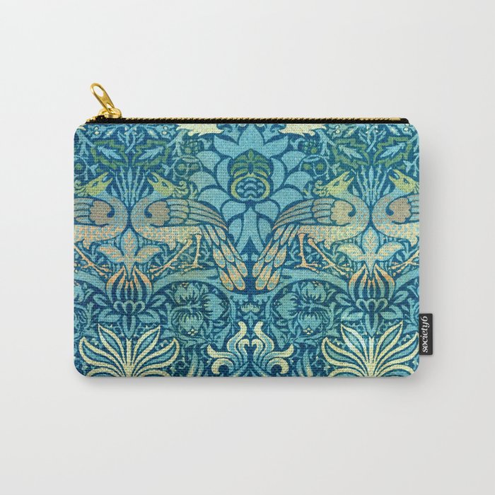 William Morris "Peacock and Dragon" Carry All Pouch Gallery Image 1
