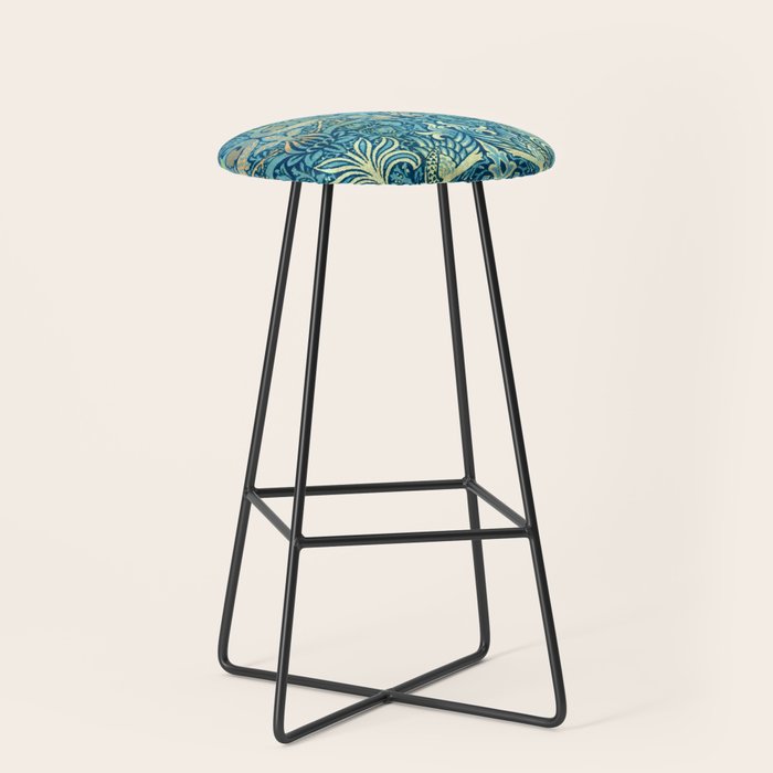William Morris "Peacock and Dragon" Stool Gallery Image 1