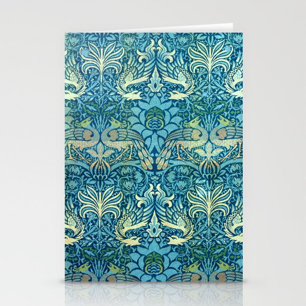 William Morris "Peacock and Dragon" Stationery Card Gallery Image 1