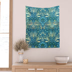 William Morris "Peacock and Dragon" Wall Tapestry Gallery Image 2